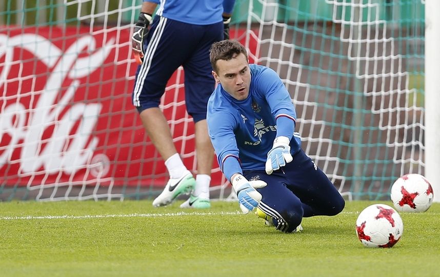 Тренировка сборной России перед матчем со сборной Чили. Фото РФС