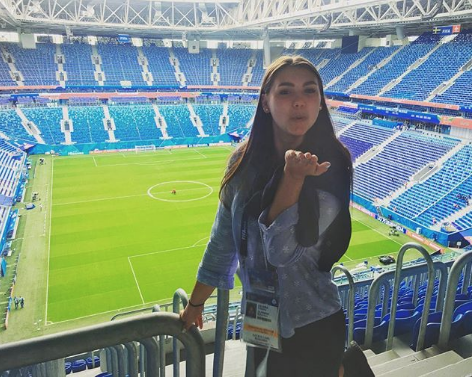Болельщица матча Швеция – Швейцария. Фото Instagram/valyagalkina