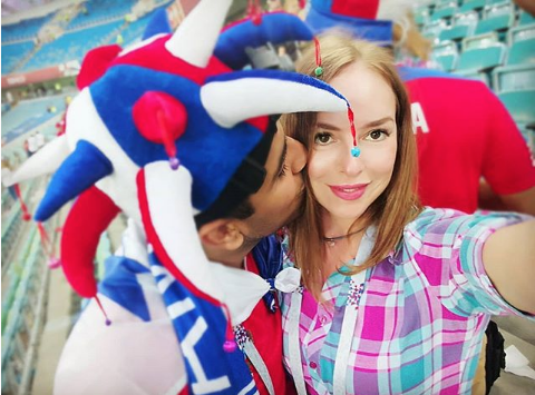 Болельщица на матче Бельгия – Панама. Фото Instagram/liubapeganova