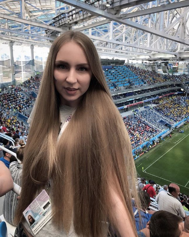 Болельщица на матче Швеция – Корея. Фото Istagram/elena_maliaeva