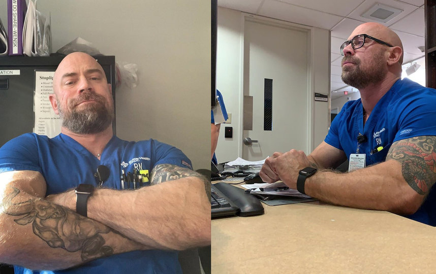 Мужчина надеется скоро восстановиться и начать заниматься кардиотренировками. Фото instagram.com/thebearded_nurse