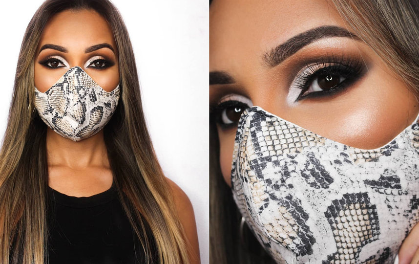 Контрастный макияж глаз в белых и шоколадных цветах. Фото instagram.com/thecristianareis