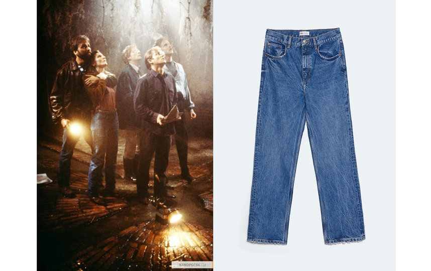 Кадр из фильма “Оно” (1990) / Джинсы Zara (2999 руб.). Фото “Флагман-Трейд”, kinopoisk.ru