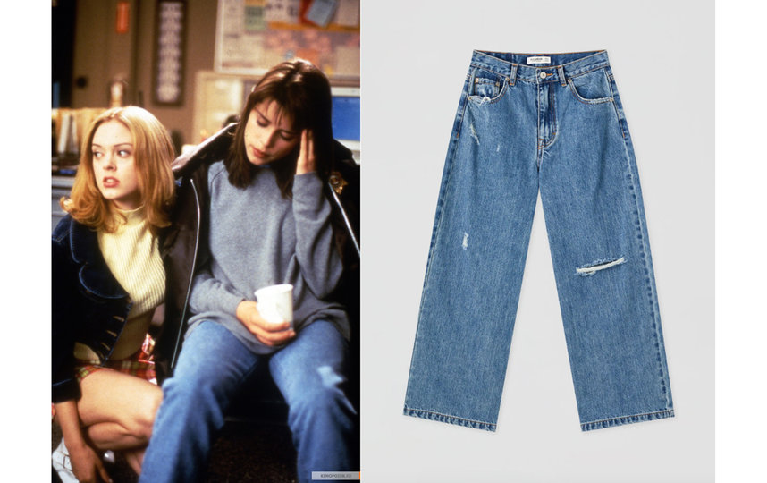 Кадр из фильма “Крик” (1996) / Джинсы-кюлоты Pull&Bear (1799 руб.). Фото Premier Digital, kinopoisk.ru