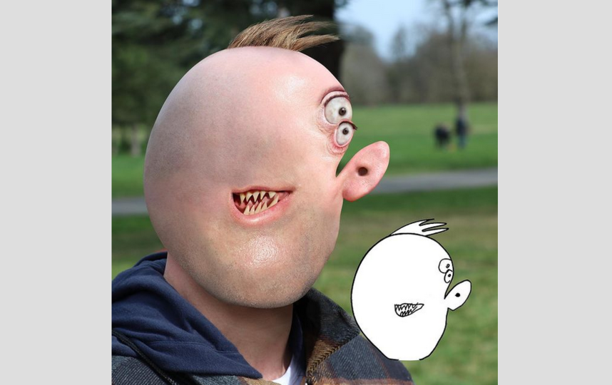 И это тоже Том Кёртис. Ещё один рисунок к хеллоуину от младшего сына. Фото Instagram: @thingsihavedrawn