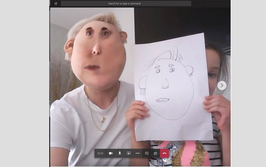 Девочка Миа, пока была на дистанционном обучении, нарисовала маму. Фото Instagram: @thingsihavedrawn