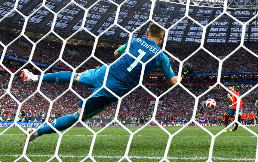 Игорь Акинфеев во время матча с Испанией 1 июля 2018 года. Фото Getty