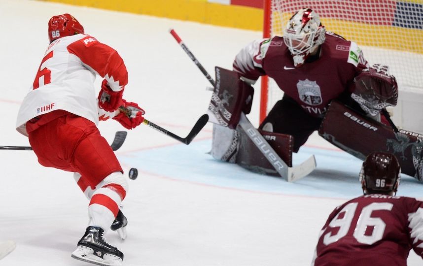 Чемпионат мира по хоккею – 2019. Матч Латвия – Россия. Фото AFP