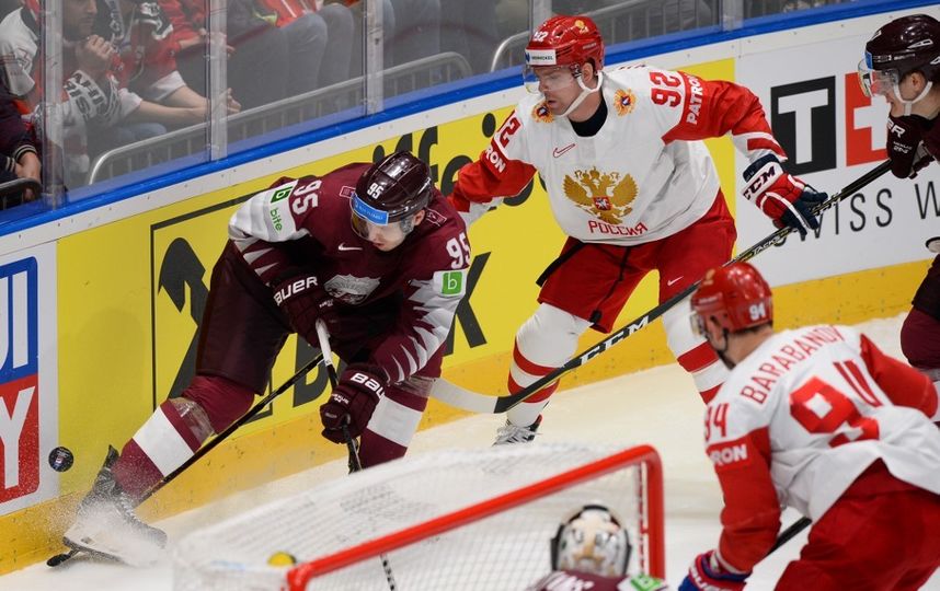 Чемпионат мира по хоккею – 2019. Матч Латвия – Россия. Фото AFP
