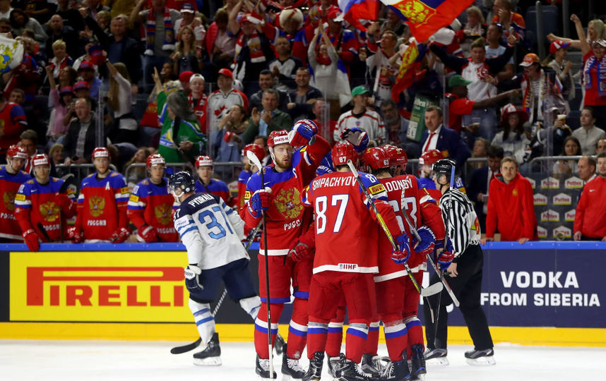 Сборная России по хоккею после матча с Финляндией на ЧМ-2017. Фото Getty