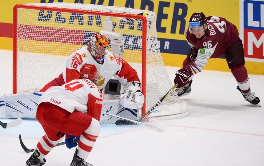 Чемпионат мира по хоккею – 2019. Матч Латвия – Россия. Фото AFP