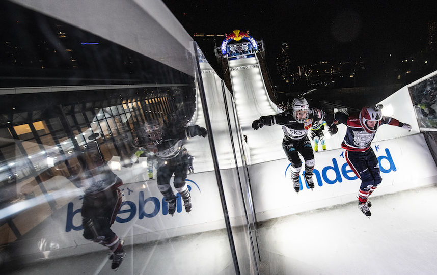 В одном забеге участвуют четыре человека, дальше проходят двое. Фото redbullcontentpool.com