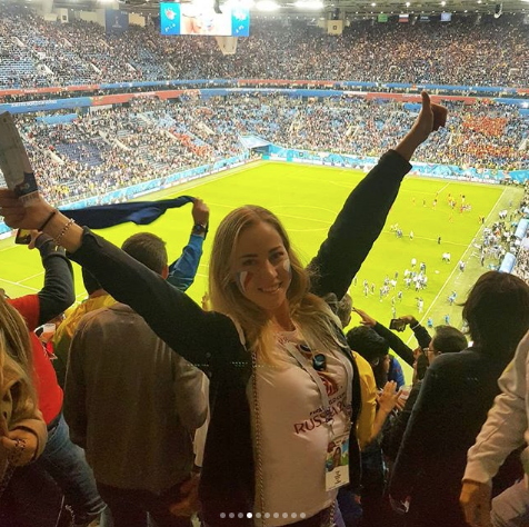 Болельщица матча Франция – Бельгия. Фото Instagram/alina_zyb