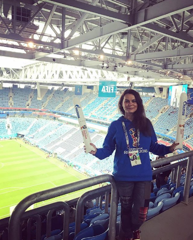 Болельщица матча Франция – Бельгия. Фото Instagram/ddobrian