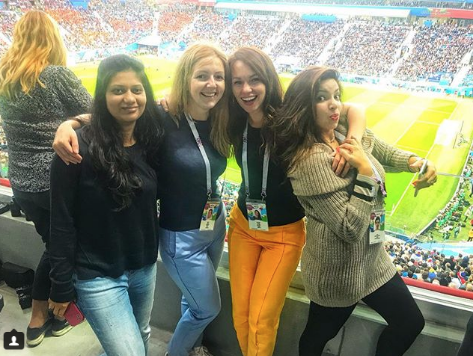 Болельщица матча Франция – Бельгия. Фото Instagram/tatyana_makarenko_spb