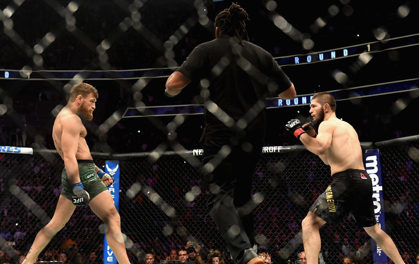 Бой Хабиба Нурмагомедова и Конора Макгрегора. Фото Getty