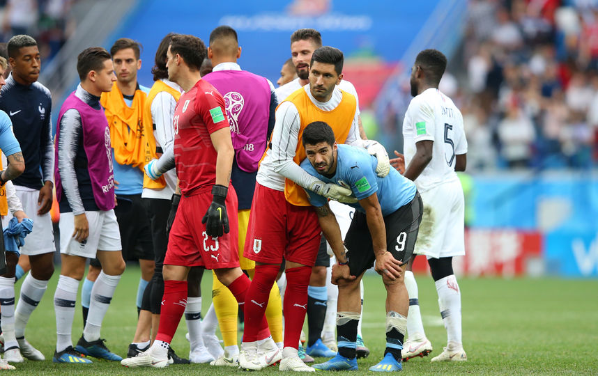 Сборная Франции выиграла у сборной Уругвая со счётом 2:0. Фото Getty