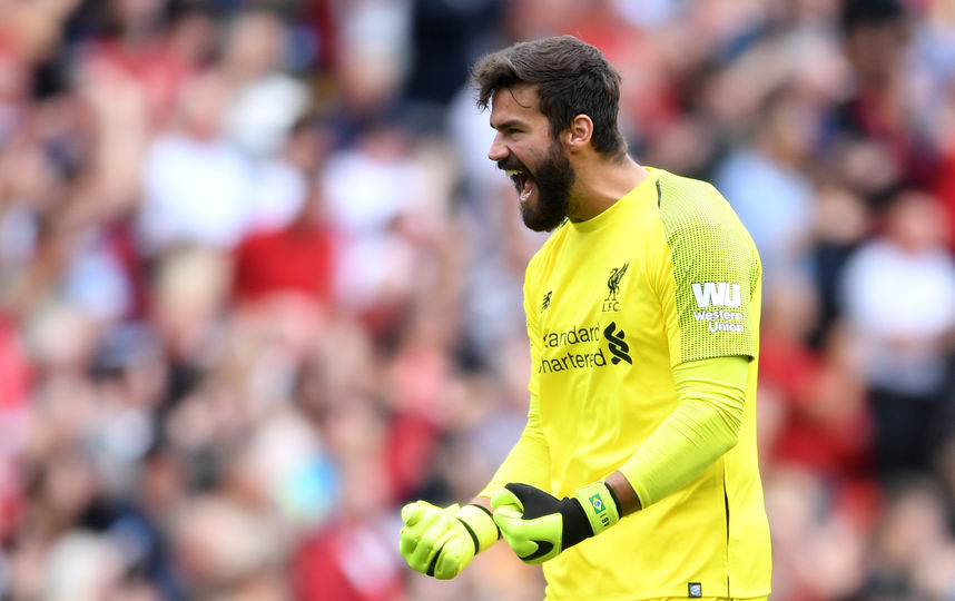 Бразильский вратарь "Ливерпуля" Алиссон. Фото Getty