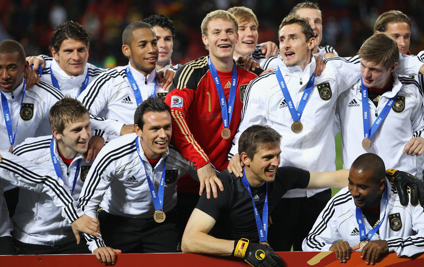 На чемпионате мира в ЮАР в 2010 году немцы заняли 3-е место. Фото Getty