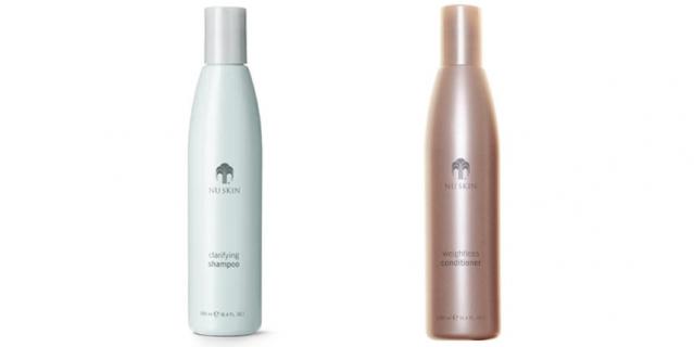 Очищающий шампунь и лёгкий кондиционер-ополаскиватель от NU SKIN (по 960 pуб. каждый).