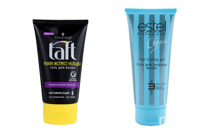 Гель для укладки волос Taft Power (230 руб.) / Гель для укладки с сильной фиксацией Estel Airex (300 руб.). Фото Предоставлено интернет-магазином, "Metro"