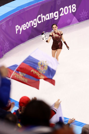 Медведева в Пхенчхане, прозивольная программа. Фото Getty