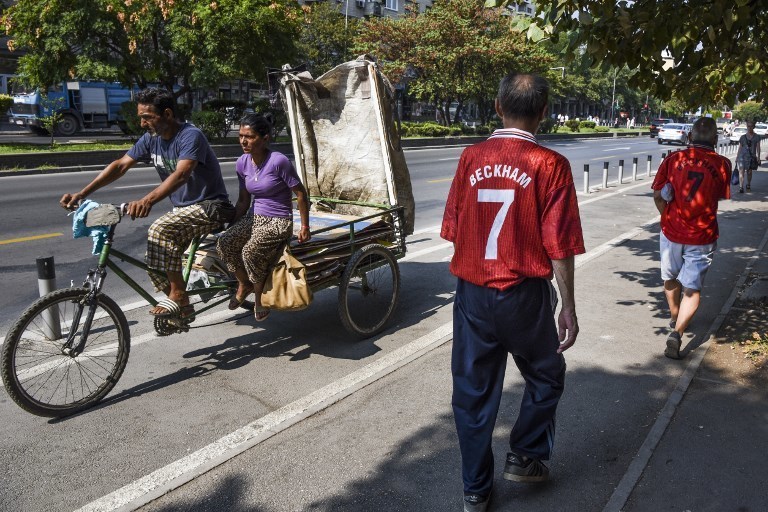 Фанаты готовятся к матчу "Реал" Мадрид – "Манчестер Юнайтед" 8 августа 2017 года. Фото AFP