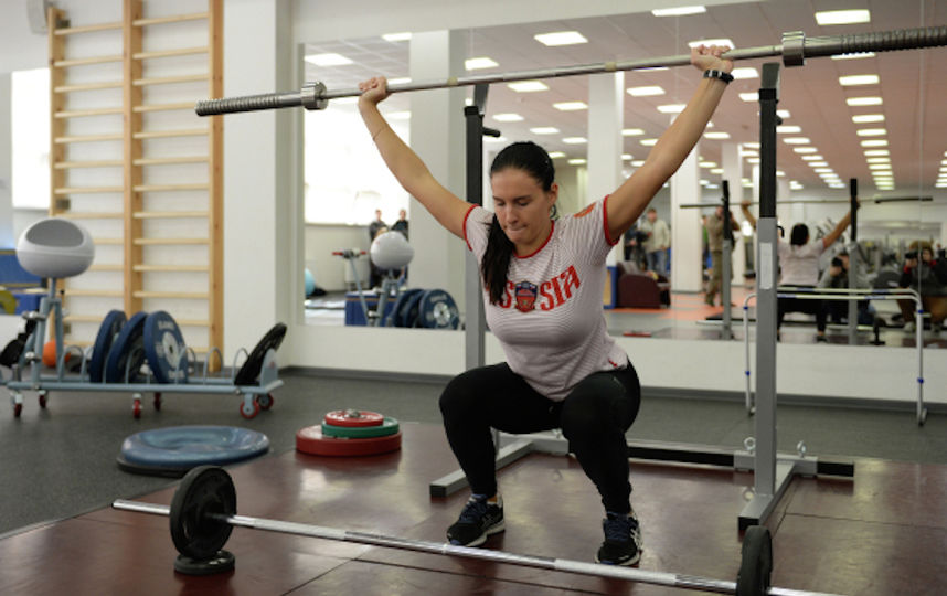 Мария Комиссарова на тренировке сборной России по ски-кроссу в подмосковном Новогорске. Фото РИА Новости