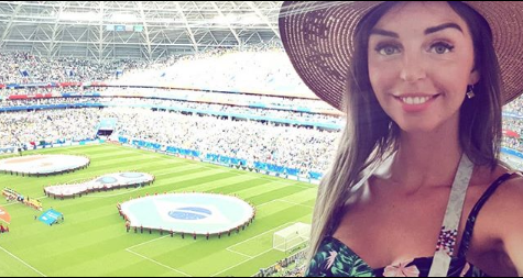 Болельщица матча Бразилия – Мексика. Фото Instagram/tatiana_kapralova