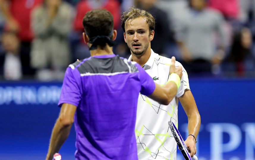 Медведев против Димитрова. Фото Getty