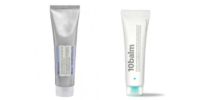 Восстанавливающий крем после солнца "SU" Davines, FOAM (2740 руб.) / Успокаивающий крем indeed laboratories, FOAM (2700 руб.).