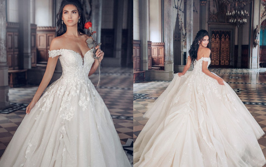 Платье Белль из мультфильма "Красавица и чудовище". Фото allurebridals.com