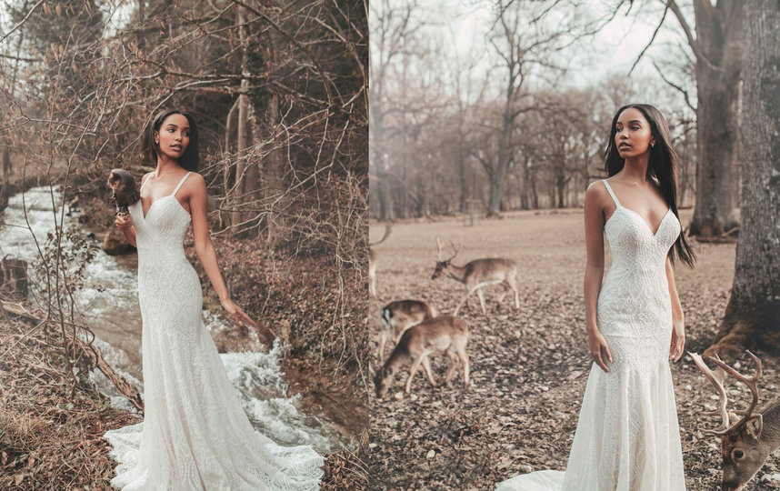 Платье Покахонтас из одноимённого мультфильма. Фото allurebridals.com