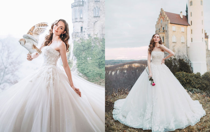 Платье Авроры из мультфильма "Спящая красавица". Фото allurebridals.com