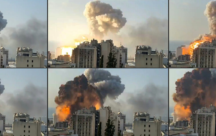 Причиной мощных взрывов в портовой зоне Бейрута стали 2750 тонн хранившейся на складе аммиачной селитры. Фото AFP