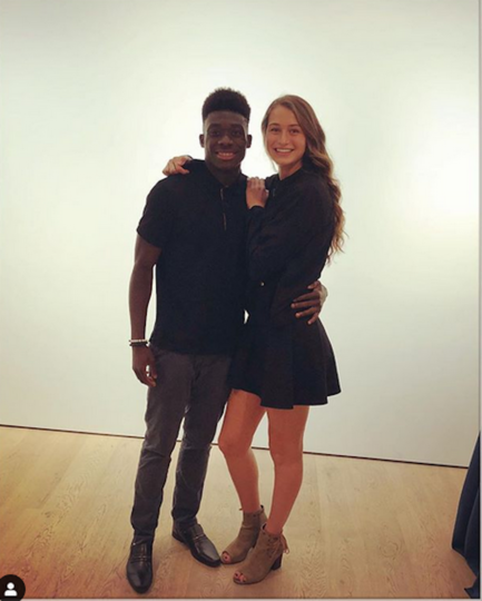 Альфонсо Дэвис с девушкой Джордин Уитема. Фото Instagram @alphonsodaviess