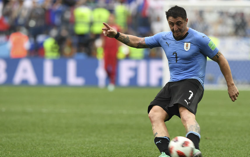 Матч Уругвай - Франция 6 июля 2018 года. Фото AFP