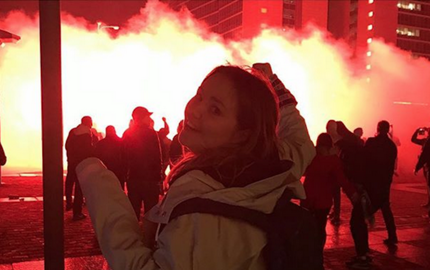 Фанаты сине-бело-голубых ярко, громко и с размахом отпраздновали победу. Фото Скриншот https://www.instagram.com/nehta/