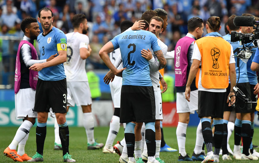 Матч Уругвай - Франция 6 июля 2018 года. Фото AFP