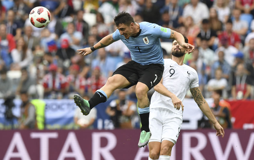 Матч Уругвай - Франция 6 июля 2018 года. Фото AFP