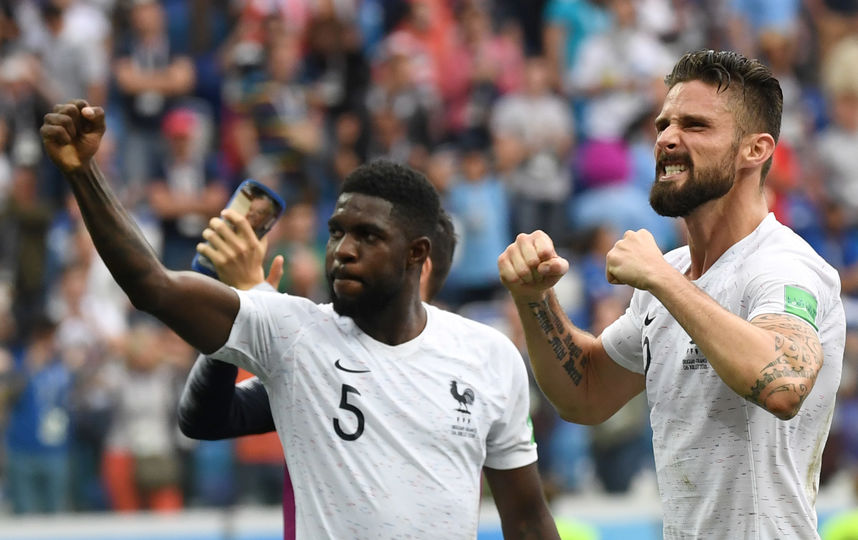 Матч Уругвай - Франция 6 июля 2018 года. Фото AFP