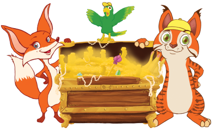 [Рысёнок Алекс и лисенок Алиса - символы интернет-кружка по английскому языку, 3 уровень]