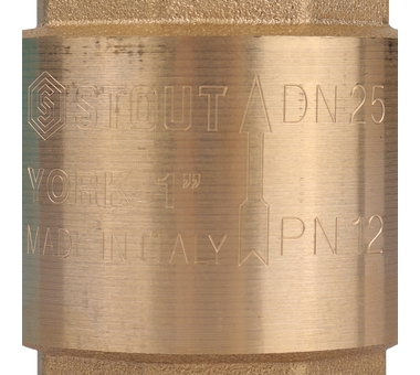 STOUT 1" Клапан обратный пружинный муфт. с пласт. седлом SVC-0012-000025