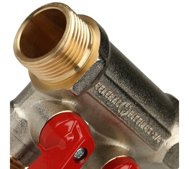 STOUT Коллектор с шаровыми кранами 1", 2 отвода 1/2" SMB 6200 011202