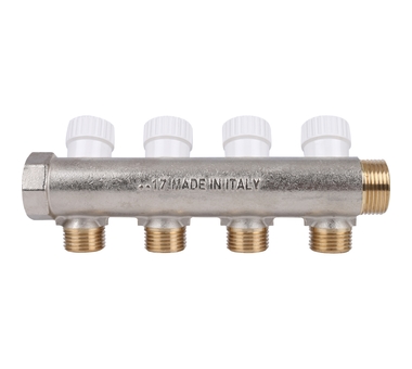 STOUT Коллектор распределительный 3/4", 4 отвода 1/2" SMB 6851 341204
