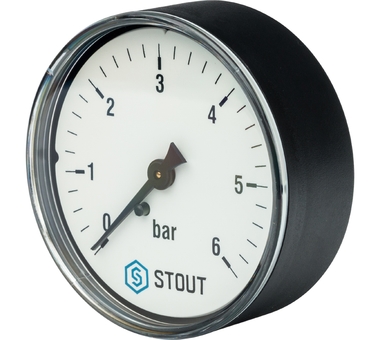 STOUT Манометр аксиальный. Корпус Dn 63 мм 1/4" SIM-0009-630608