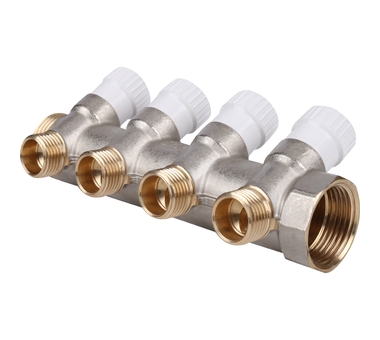 STOUT Коллектор распределительный 1", 4 отвода 1/2" SMB 6851 011204