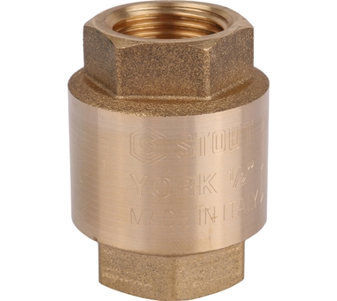 STOUT 1/2" Клапан обратный пружинный муфт. с пласт. седлом SVC-0012-000015