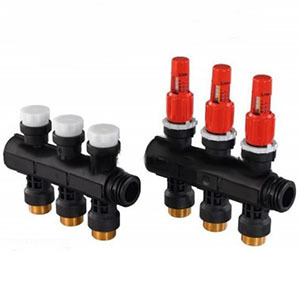 Uponor Vario PLUS коллектор с расходомерами пластиковый, выходы 1X 3/4 Евроконус (1042471)