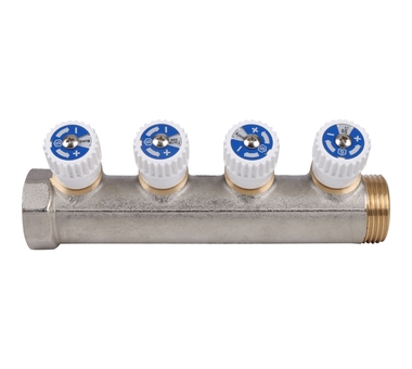 STOUT Коллектор распределительный 1", 4 отвода 1/2" SMB 6851 011204